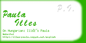 paula illes business card